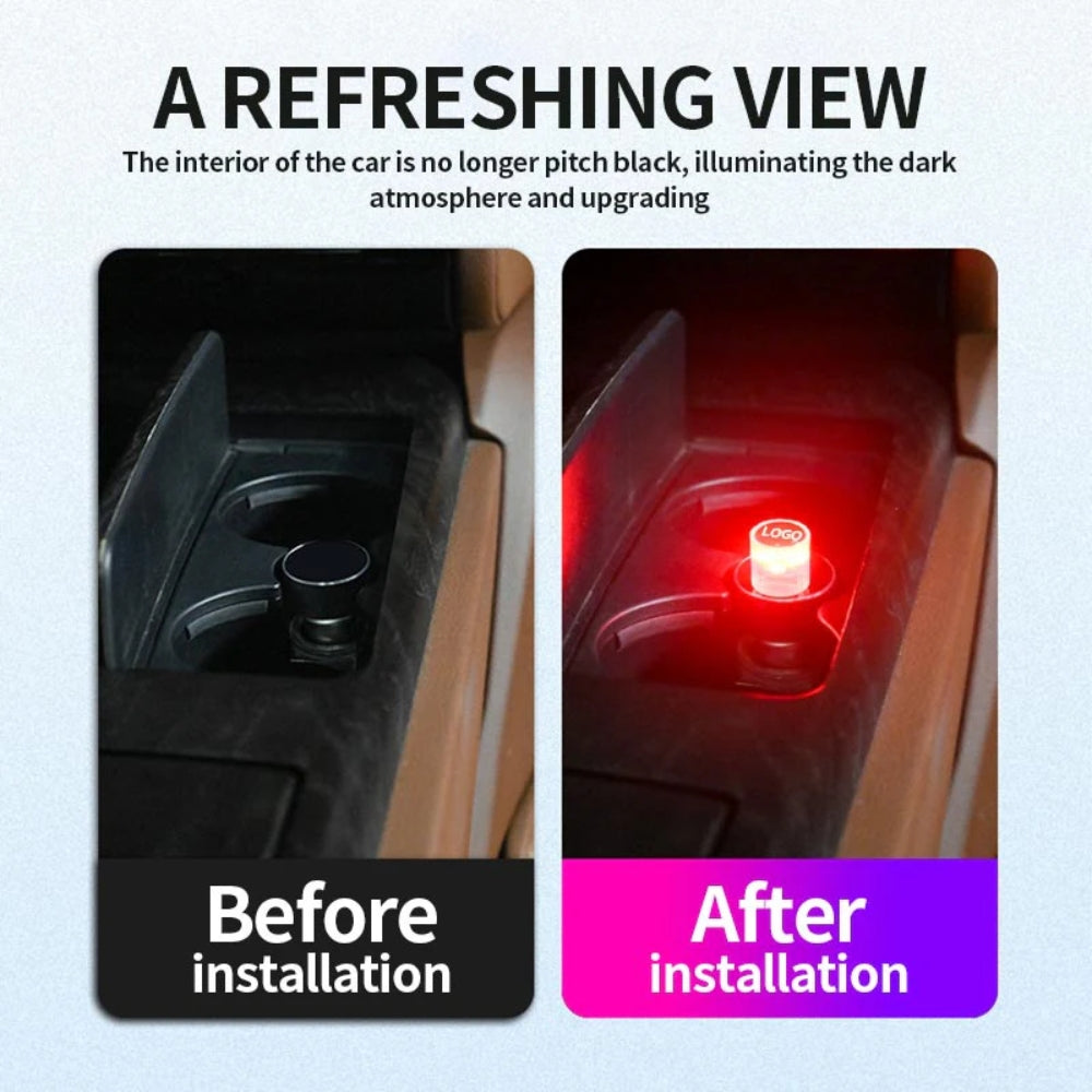 Dekorativt mini USB LED lys til bilens interiør