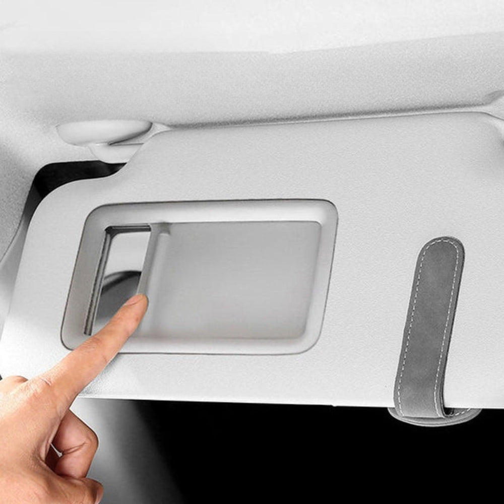 Clip multifuncțional pentru ochelari din piele întoarsă cu logo-ul mașinii dvs.